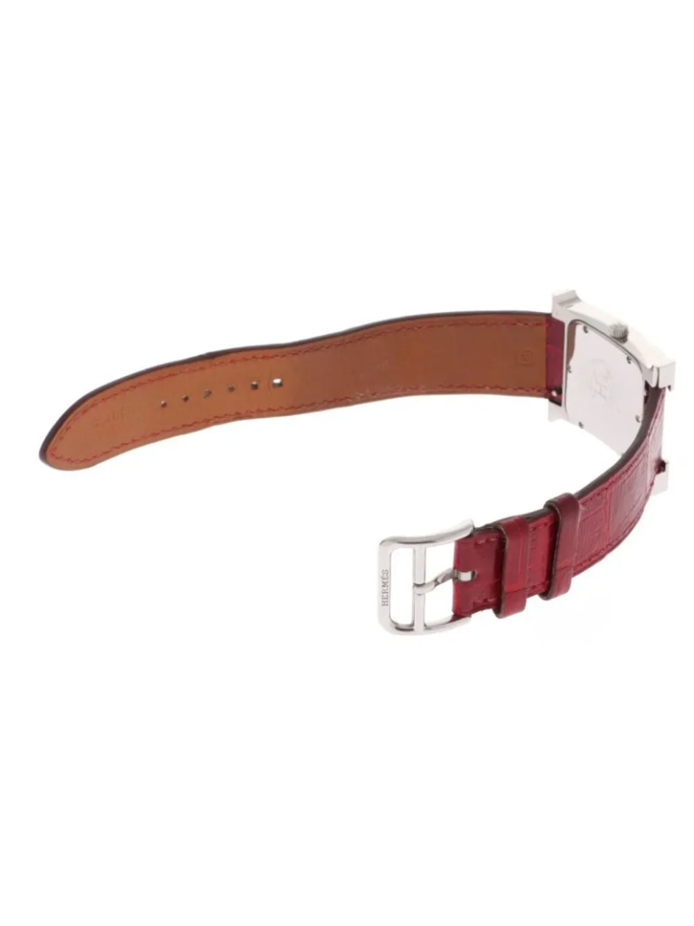 Hermes H Watch Stainless Steel White Shell